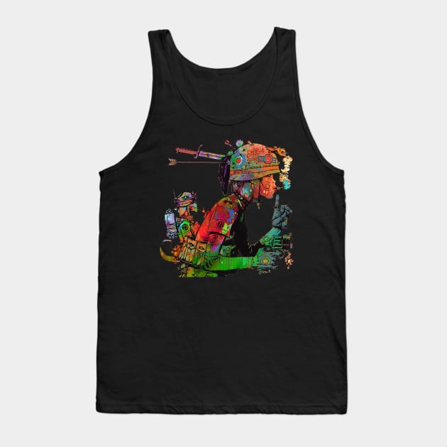 Abstract Tank Girl Tank Top by theamylloydminster